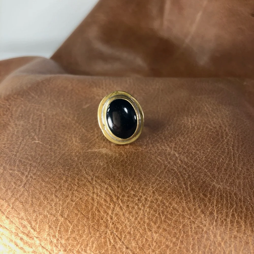 💝VTG MENS MCM BRUTALISTS RAFAEL BRASS RING  ADJUSTABLE 1960-1970 CANADA unisex - Picture 6 of 12